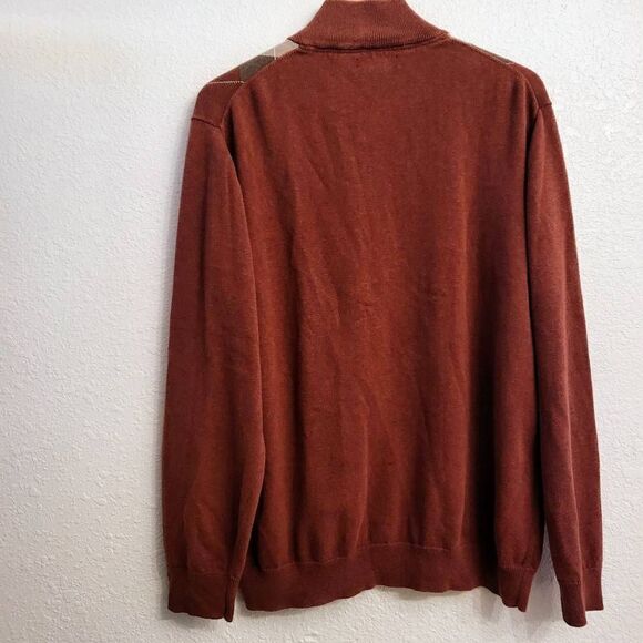 Vintage Taso Elba Classic Argyle Grandpa 1/4-zip Golf Sweater: Lg - Picture 3 of 4